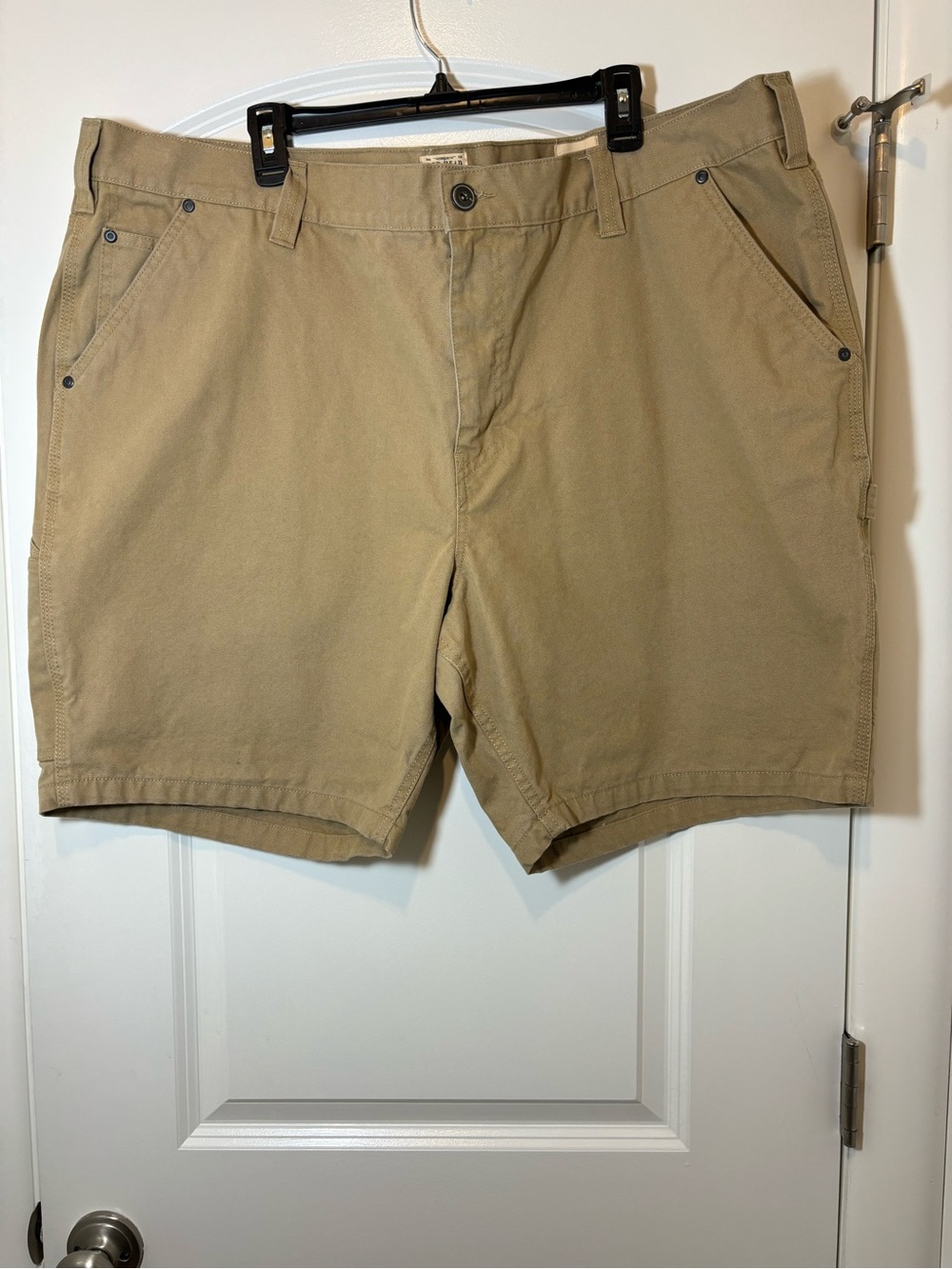 RedHead Men's Tan Flat-Front Cotton Shorts